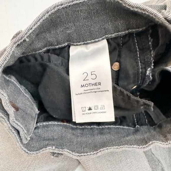 Mother The Swooner Supermoon Stripe Gray Skinny Jeans Size 25 - Picture 6 of 9